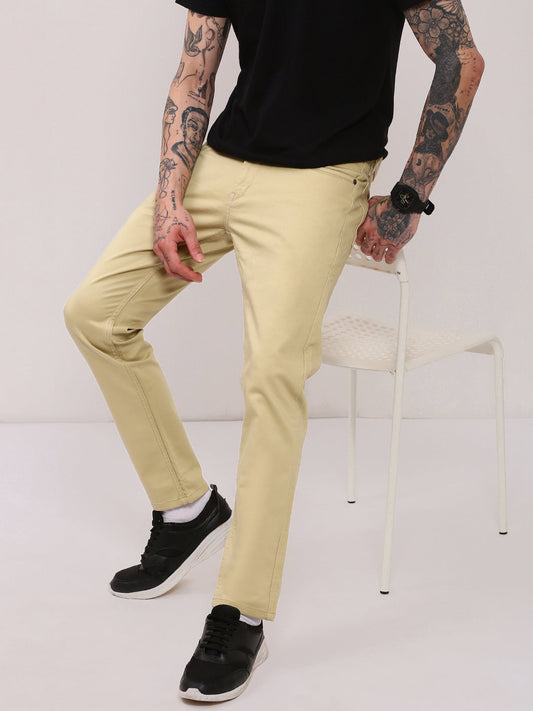 Men's Khaki Slim Fit Jeans