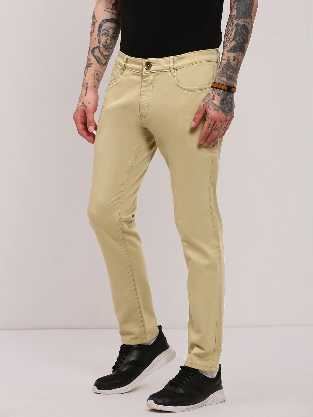 Men's Khaki Slim Fit Jeans