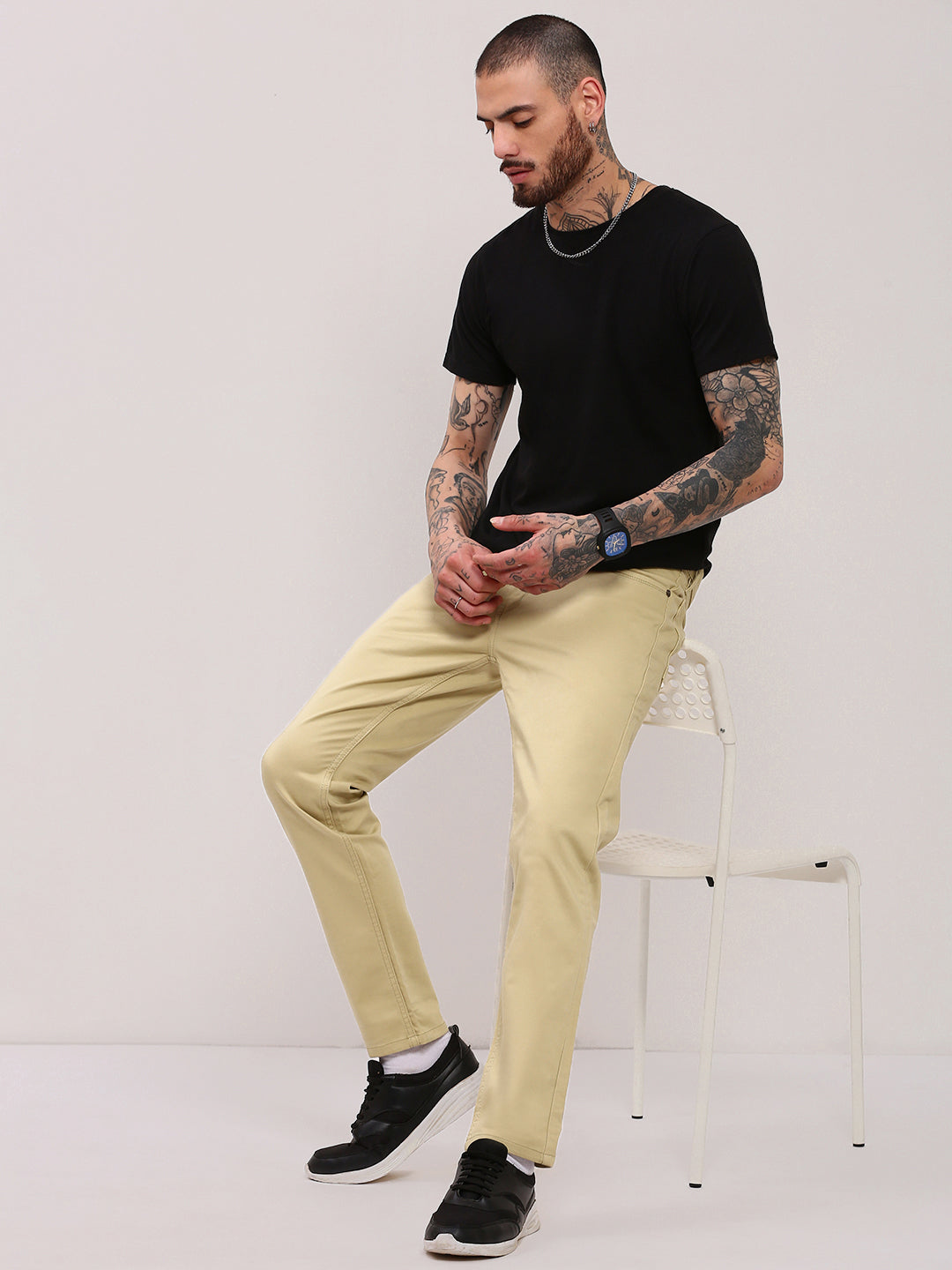 Men's Khaki Slim Fit Jeans