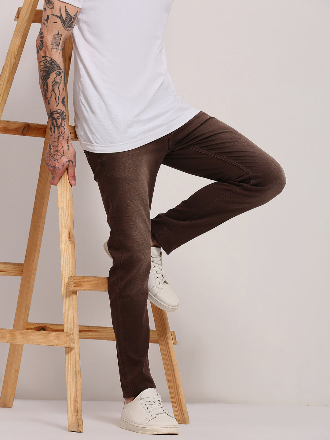 Men's Brown Slim Fit Jeans