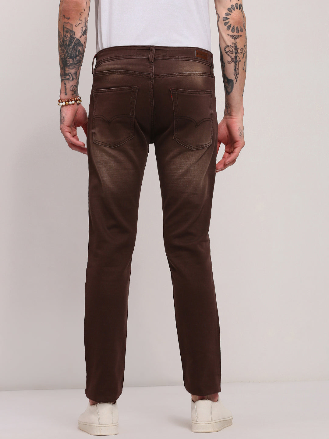 Men's Brown Slim Fit Jeans