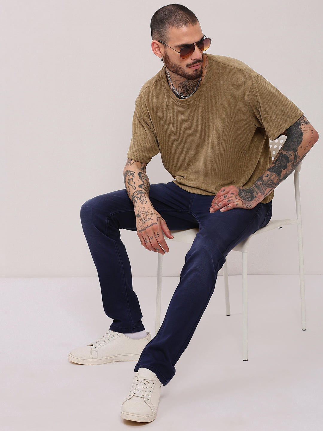 Men's Navy Blue Slim Fit Jeans