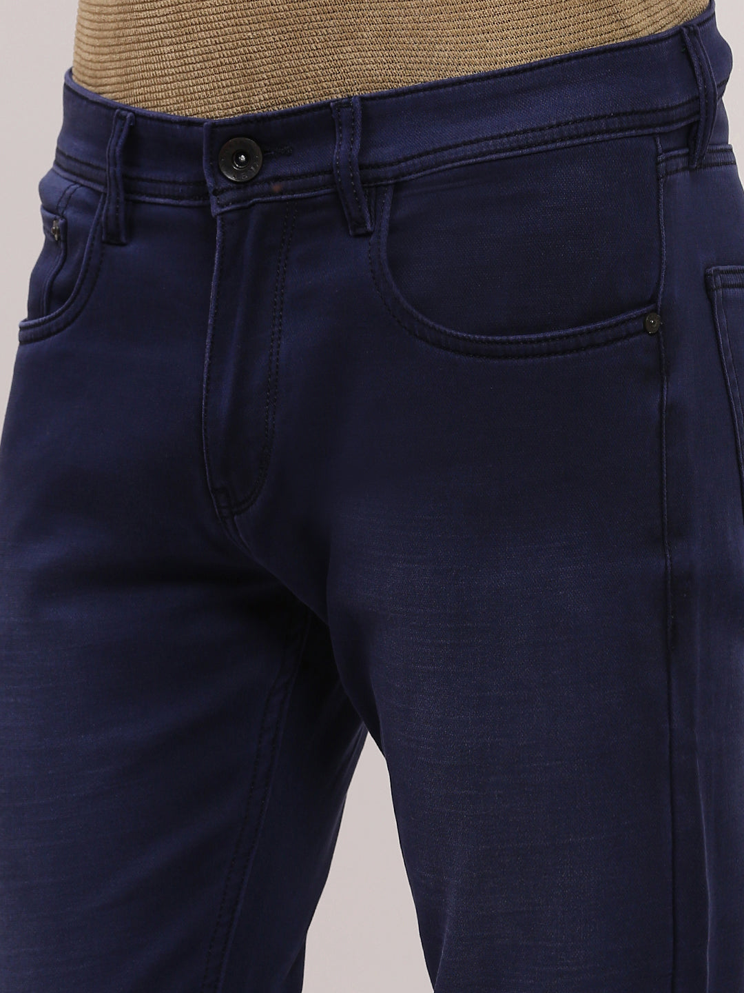 Men's Navy Blue Slim Fit Jeans