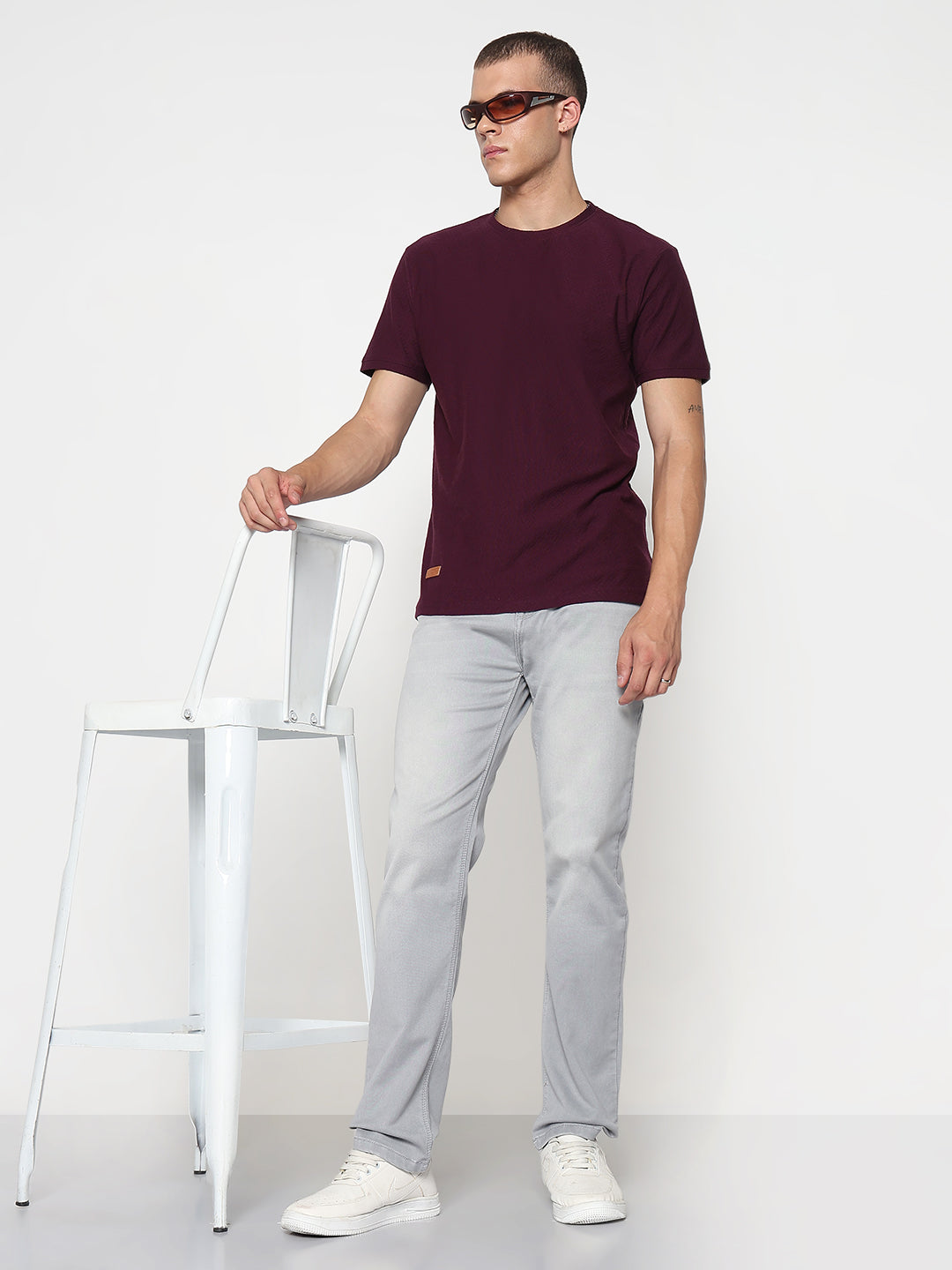 Men's Grey Relaxed Fit Jeans
