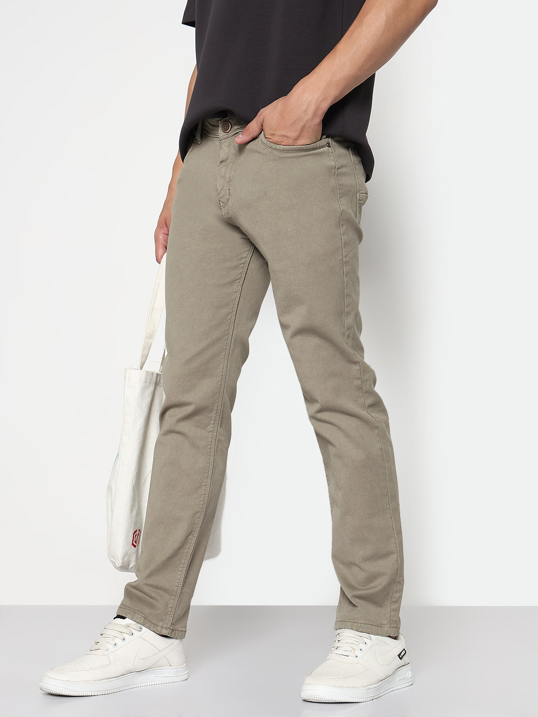 Men's Khaki Slim Fit Jeans