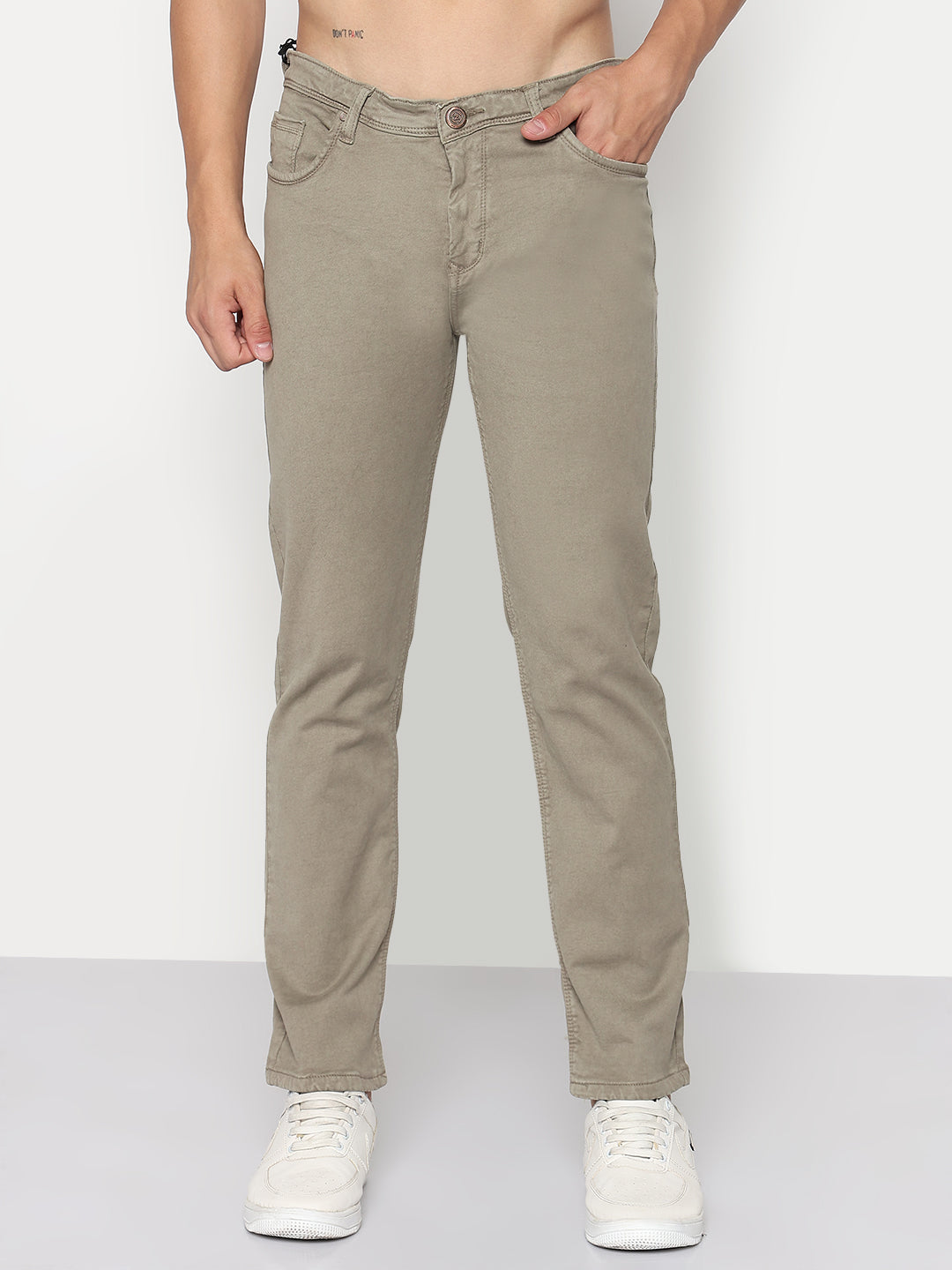 Men's Khaki Slim Fit Jeans