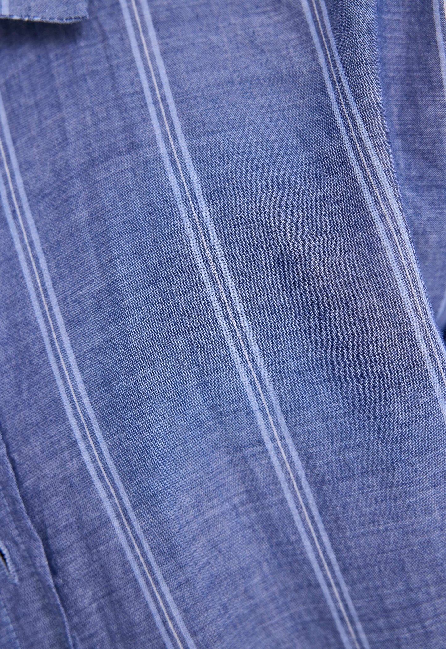 Beckett Shirt - Wide Stripe Denim Blue