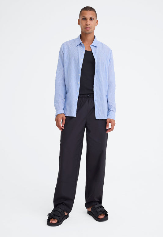 Beckett Shirt - Ticking Stripe Chambray