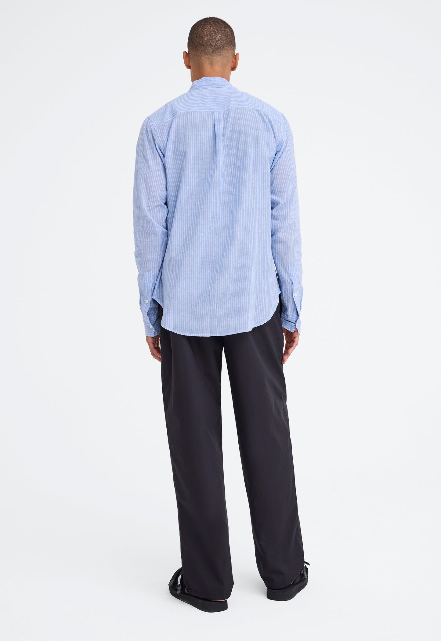 Beckett Shirt - Ticking Stripe Chambray