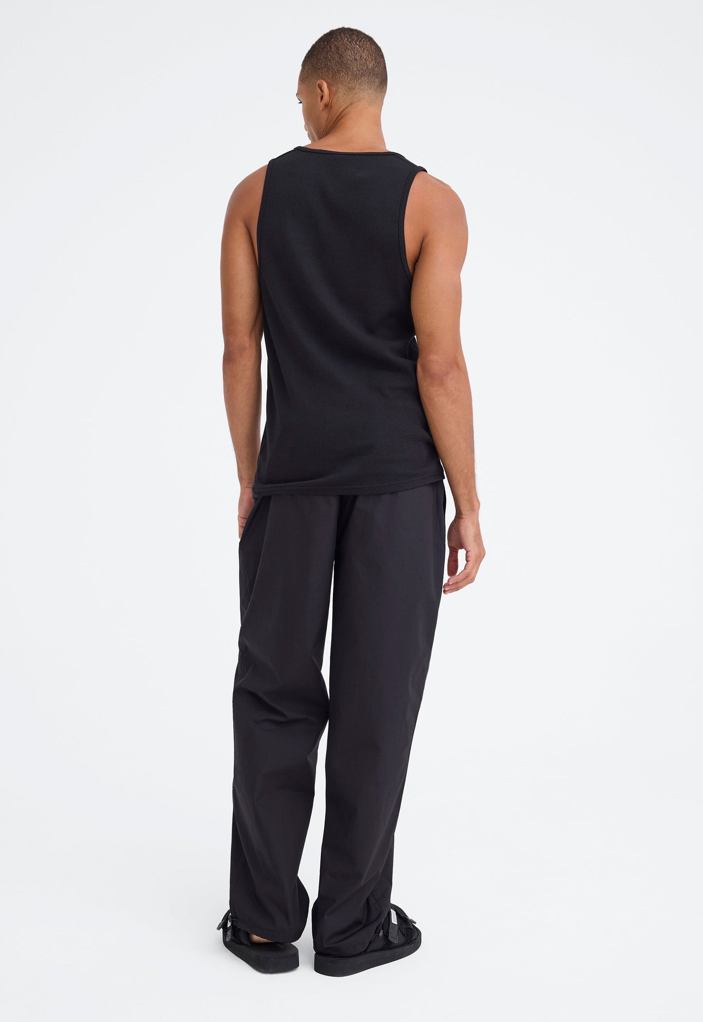 Koen Ribbed Cotton Tank - Black