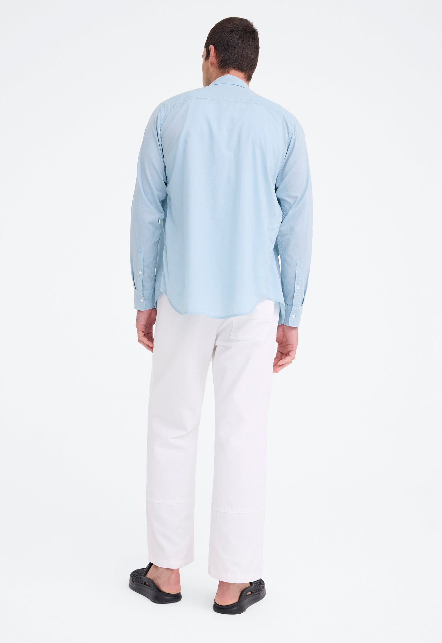 Folded Collar Cotton Shirt - Lagoon